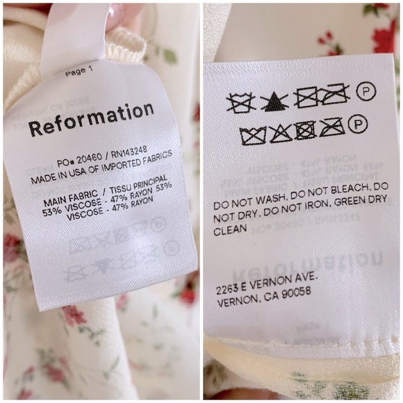 Reformation Hudsen Dress in Annaliese Mini Floral Vines Print - Picture 16 of 16